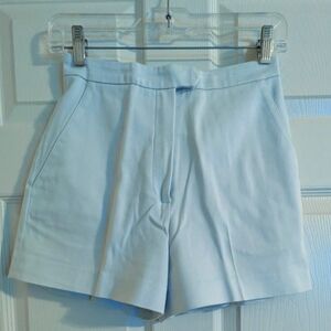 EUC & Trousers Brand Waist High Side Zip Bermuda Shorts In Baby Blue Sz 2